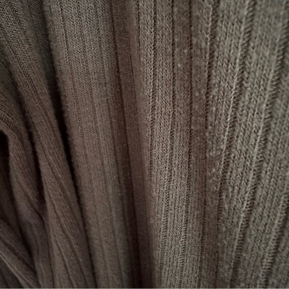 Lord & Taylor Context Dark Green Ribbed Open Front Cardigan - Picture 5 of 10